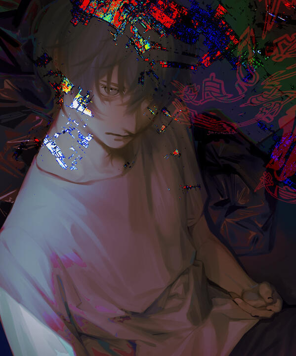 half body, + simple background